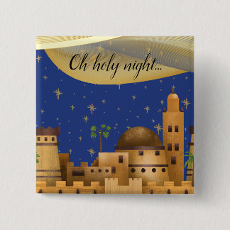 Oh Holy Night Bethlehem 2 Inch Square Button