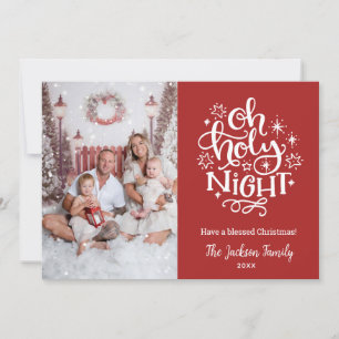 Oh Holy Night Christian Christmas Photo Cards