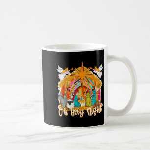 Oh Holy Night Christian Nativity Scene Christmas R Coffee Mug