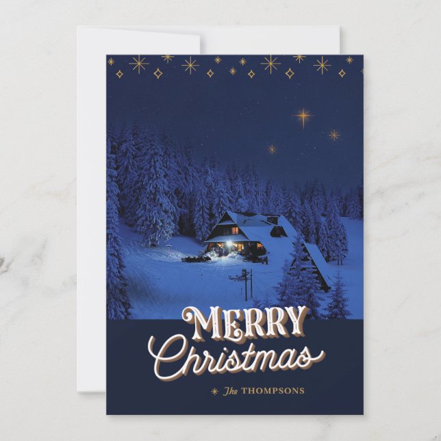 Oh Holy Night  Christmas Photo Card (Front)