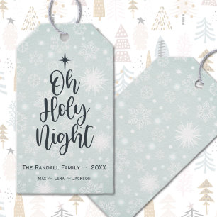 Oh Holy Night Custom Religious Christmas Gift Tags