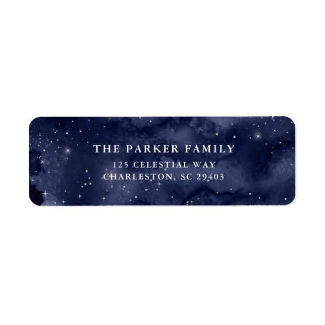 Oh Holy Night | Étoiles à Noël bleu foncé (Devant)