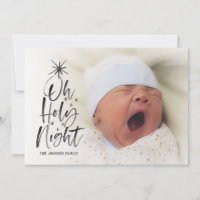 Oh Holy Night | Holiday Birth Announcement Photo