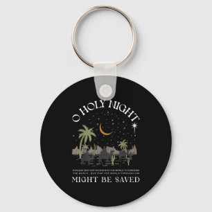 Oh Holy Night Jesus Nativity Scene Religious Merry Keychain