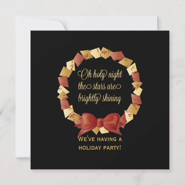 Oh Holy Night Lyrics Design Invitation (Front)