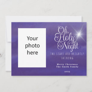 Oh Holy Night Photo Christmas Holiday Card