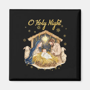 Oh Holy Night Religious Christmas Nativity Scene F Magnet