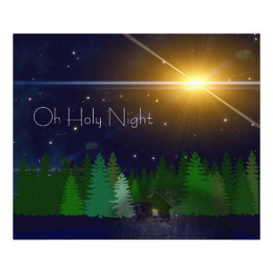 Oh Holy Night - Star of Bethlehem on a Photo Print