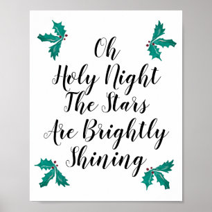 Oh Holy Night the Stars are Brightly Poster