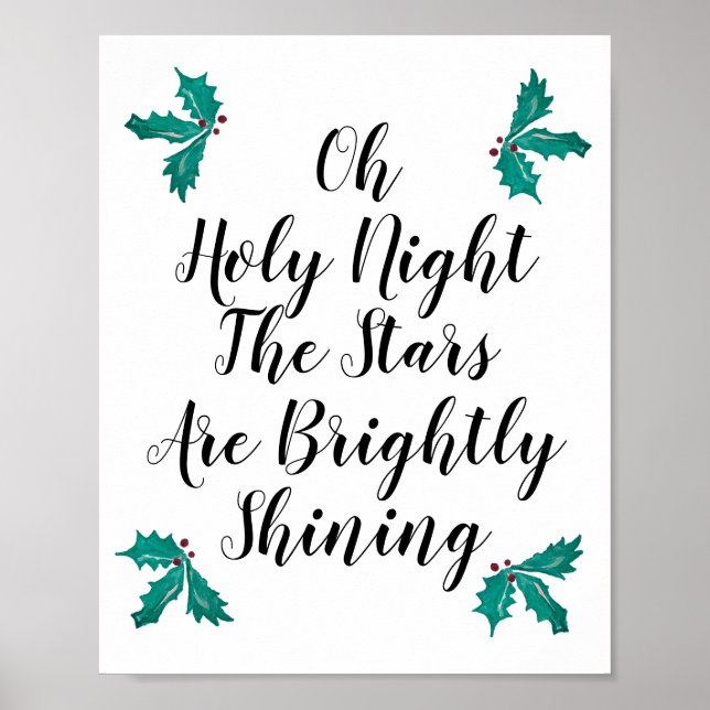 Oh Holy Night the Stars are Brightly Poster (Front)