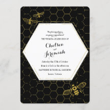 Oh Honey Bee Black Gold Custom Wedding