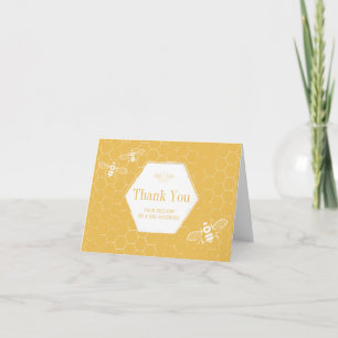 Oh Honey Bee Yellow Photo Carte de remerciements p