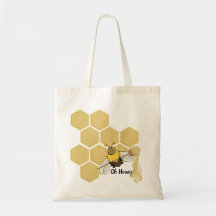 Oh Honey! Cartoon Bee Tote