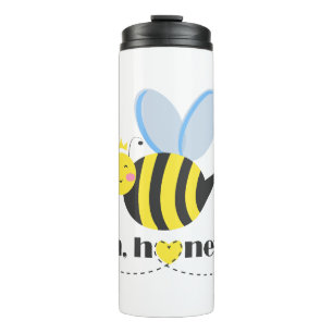 Oh Honey Valentines queen Bee character with tiara Thermal Tumbler