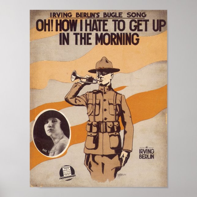 Oh! How I Hate To Get Up In The Morning Songbook C Poster (Front)