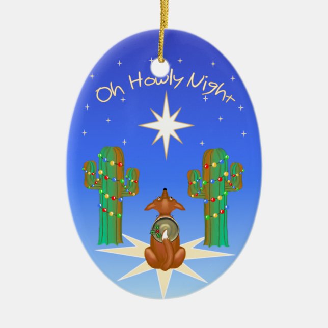 Oh Howly Night Ceramic Ornament (Front)