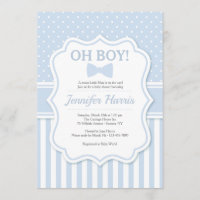 Oh invitation de baby shower de Bowtie