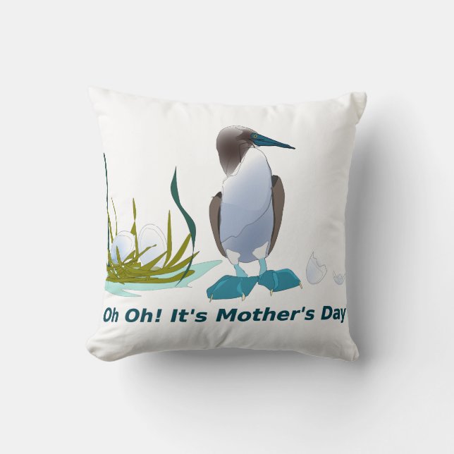 Oh Its Mothers Day Throw Pillow (Front)