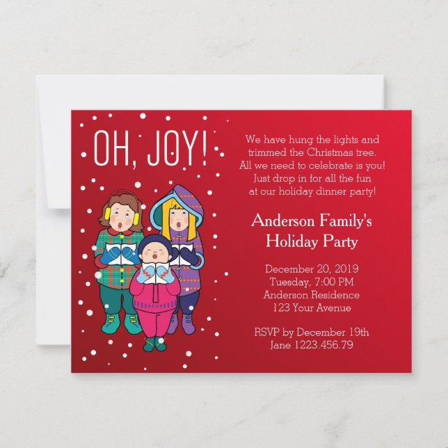 Oh! Joie ! Invitation à la fête d'hiver (Devant)