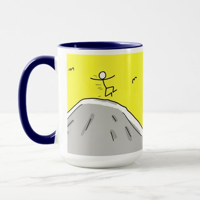 "Oh joie ! Un nouveau jour..." 15oz tasse de café  (Gauche)
