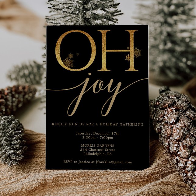Oh Joy Gold Christmas Party Invitations (Créateur téléchargé)