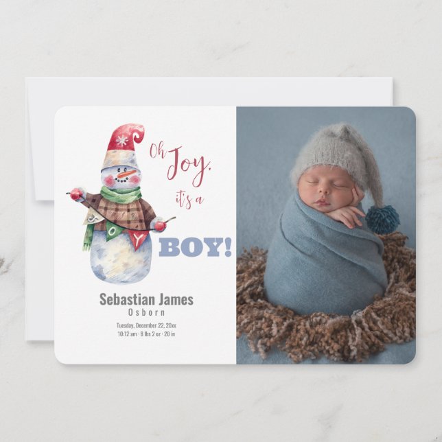 Oh Joy Photo Baby Boy Faire-part de naissance (Devant)