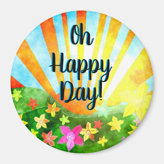 Oh Joyeux Jour ! Aimant d'inspiration (Devant)