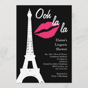 Oh ! La de La ! Invitation de douche de lingerie