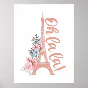 Oh La La - Eiffel Tower Paris France Poster