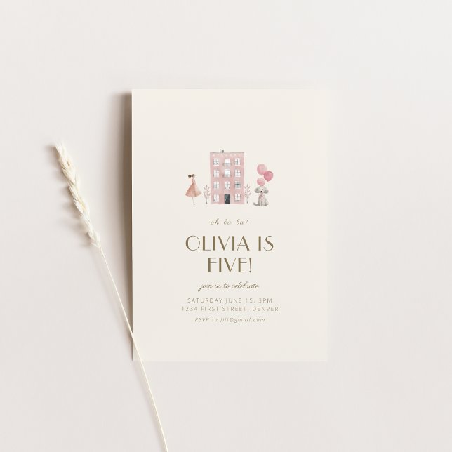 Oh La La French Paris Invitation de fête d'anniver (Créateur téléchargé)