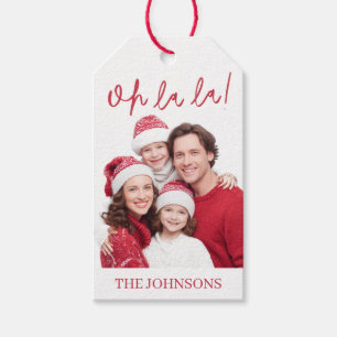 Oh La La Personalized Family Photo Gift Tag