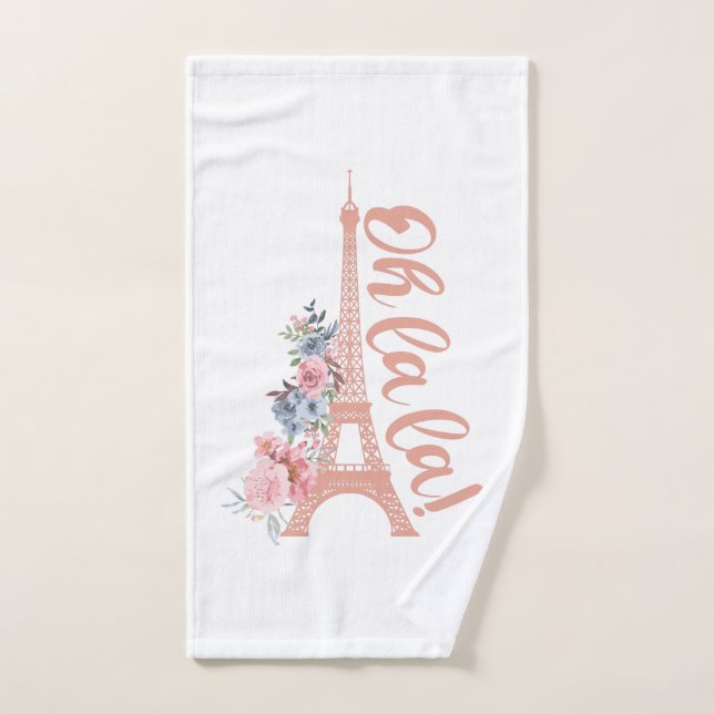 Oh La La - Tour Eiffel Paris France (Serviette à main)