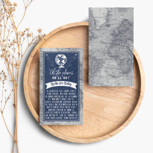 "Oh Les Endroits Où Il Ira !" Baby shower Carte de