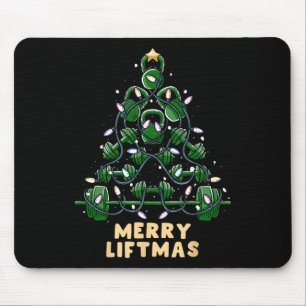 Oh Liftmas Tree Kettlebell Gym Ugly Christmas Mouse Pad