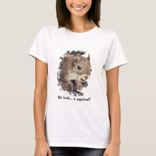 Oh look... a squirrel! Attention Humour T-Shirt