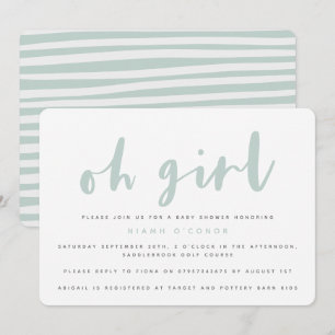 Oh ma fille, invitation à la fête baby shower