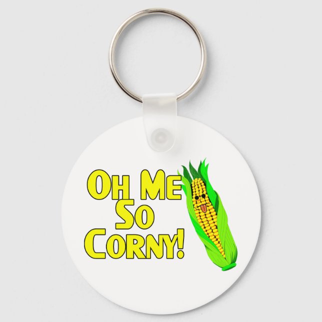 Oh Me So Corny Keychain (Front)