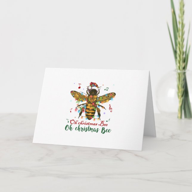 Oh Merry Christmas Bee Gifts Card (Front)