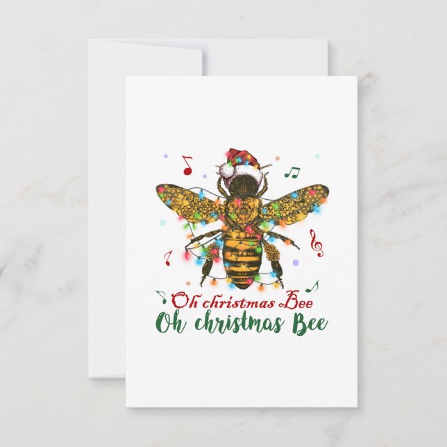 Oh Merry Christmas Bee Gifts Invitation (Front)