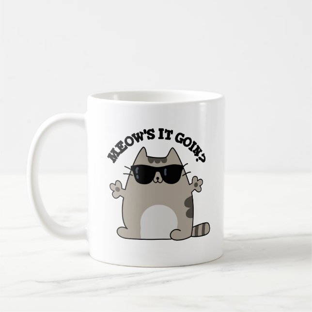 Oh Mind Goodness Cute Brain Pun Coffee Mug (Left)