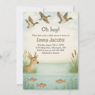 Oh mon Dieu ! Invitation au Baby shower de la faun