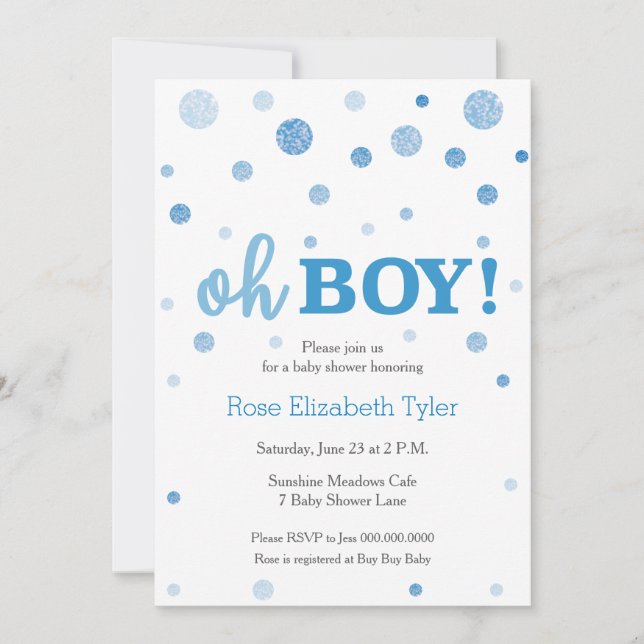 Oh mon dieu ! Invitation baby shower (Devant)