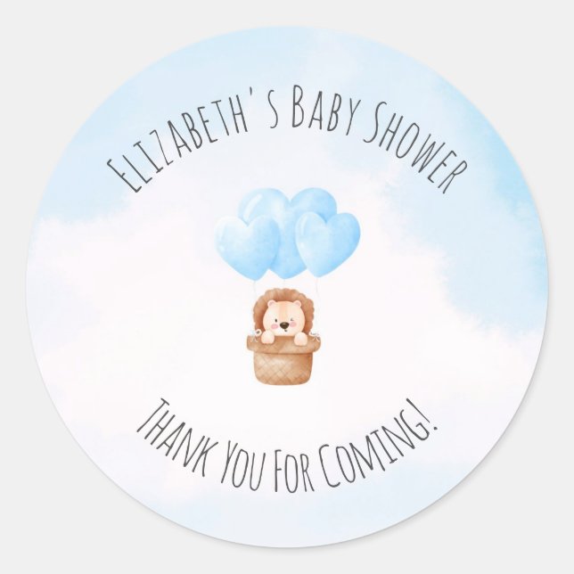 Oh mon Dieu ! Sticker rond baby shower classique (Devant)