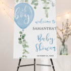 Oh mon garçon Ballon bleu eucalyptus baby shower b
