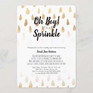 Oh mon garçon, c'est une invitation à Baby shower