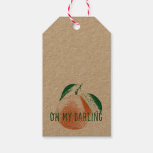 Oh My Darling Clementine Kraft Gift Tags Set of 10