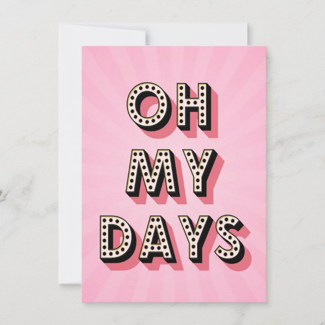 Oh My Days  Holiday Card (Front)