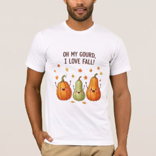 Oh My Gourd I Love Fall Kawaii Pumpkin Harvest T-Shirt