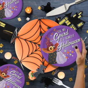 Oh My Gourd It’s Almost Halloween Dessert Plates