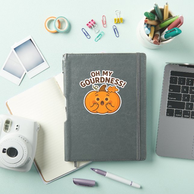 Oh My Gourdness! � Surprised Pumpkin Kawaii Art Cl (iPad Cover)